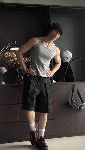 Quần Đùi Nam Ngang Gối - Cargo Flex Short - Màu Đen (Black)