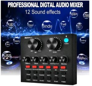 Mikrofon kartu suara siaran langsung ganda/Soundcard F999 Audio USB External Sound Card mic Mixer Bluetooth phone PC