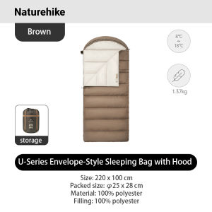 NatureHike | Naturehike Adult Sleeping Bag Portable U150S Wide Edition Lightweight Envelope Sleeping Bag Outdoor Camping Travel Waterproof