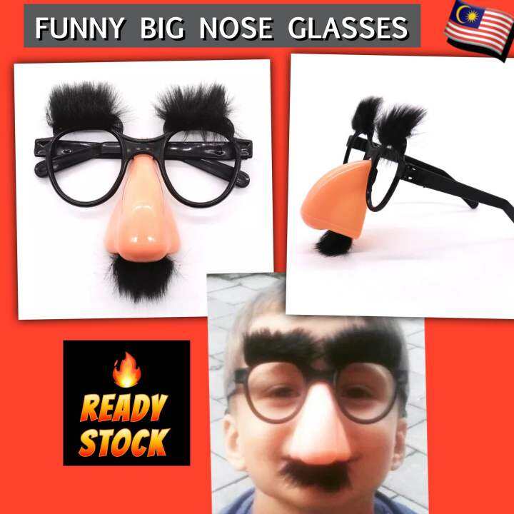 Funny glasses with big shops nose