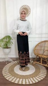 Sarung Batik Rayon/Goyor Print Motif Pagar Alam 3 | Serian | Remaja | Sarung Santri Putri