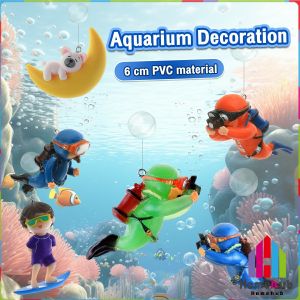 Homehub Aquarium Decor Fish Tank Floating Cute Decoration Diver Ornaments DIY Toy
