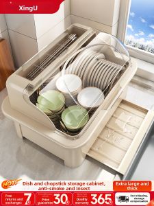 XINGYOU | Dish Drying Rack and Storage Box with Lid Multi-functional for Home Baby Bottle Utensils