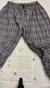 SELUAR PALAZZO WANITA YANG BERCORAK KOTAK BERGETAH DI PINGGANG #1001/1006