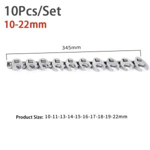 OLOEY | 10-Piece 3/8in Drive Crowfoot Wrench Set 10-22mm Metric Nut Wrench Tool Kit Open End Wrench Set For Car Repair Tool Kit