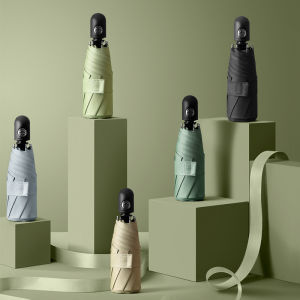 ร่มกันแดดอัตโนมัติร่มพับได้พกพาขนาดเล็กน้ำหนักเบาร่มพกพา UPF50 ป้องกันแสงแดด