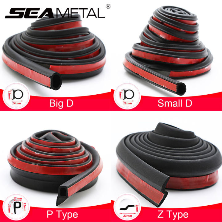 4 Meters P Z D Shape Type Car Door Seal Strip Epdm Rubber Noise