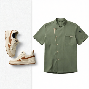 High-end Customized Short-sleeved Logo Printing Chefs Jacket
