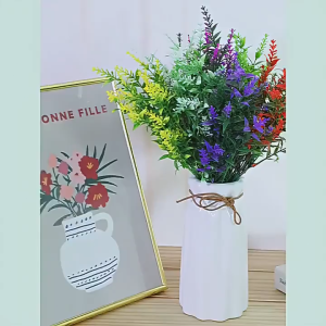 Artificial Green Plant Simulated Flower Plastic Home Wedding Premium Decor Artificial Lavender Flower