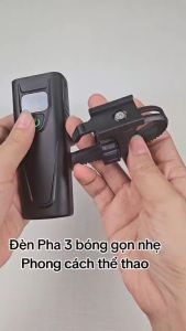 Đèn Pha Xe Đạp Chiếu Sáng Chống Nước Gắn Tay lái Vỏ nhựa ABS Sạc Điện Type-C Có Đồng Hồ Hiển Thị Thời Gian Lượng Pin Có Hỗ trợ Sạc Khẩn Cấp - KAVI
