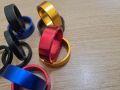 Ring Spacer Spicer Headset Stem Sepeda Ukuran 5mm 10mm 5 mm 10 mm 1cm 0.5cm alloy Aluminium Warna Biru Gold Merah Hitam. 