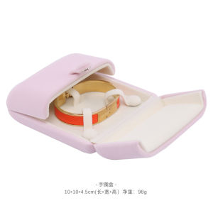 Vòng Nhung Hộp Đựng Trang Sức Nút Đôi Khóa Vòng Cổ Ngọc Trai Bao Bì Hộp Quà Tặng Để Bảo Quản Phụ Kiện