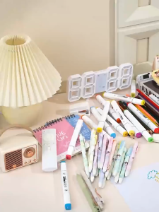 Storage Box With 45° Angled Opening Foldable Desk Organizer Table Pen Holder For Coffee Capsule And Makeup Brushes With 3 Large Compartments