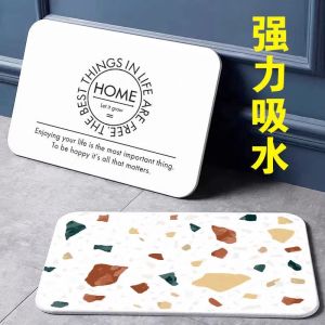 Thảm Sàn Phòng Tắm Nhanh Khô Thảm Phòng Vệ Sinh Thảm Phòng Tắm Chống Trượt Thấm Hút Thảm Cửa Phòng Tắm Thảm Sàn Bằng Bùn Giun Silicon