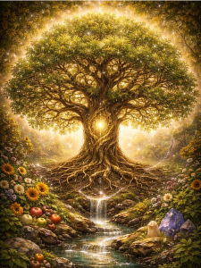 Huacan 5D DIY Diamond Painting Tree of Life Diamond Embroidery Landscape Set New Handmade Gift Decorative Paintings
