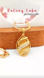 Nice Jewelry Kalung dewasa permata labu rantai milano lapis emas gold KL 008