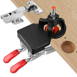 35mm Hinge Boring Jig Woodworking Hole Drilling Guide Locator with Fixture Board Door Hole Opener