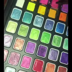 88 Color Solid Pearl Watercolor Paint Set Natural Mineral Mica Powder Art Supplies Students Hand-painted Nail Decoration Paint