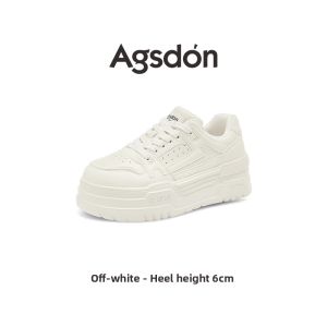 Agsdon | Height Increasing Leisure Thick-soled White Shoes