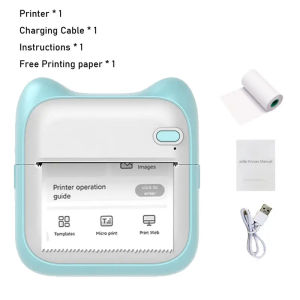 C9 mini HD printer portable sticker label Printer Bluetooth pocket thermal printer with paper for student note inkless printing