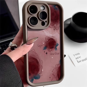 Retro Rose Floral Phone Case for Galaxy S24/S23/S22 Ultra A15 A55 A22 A73 Protective Shell Anti-Fall Fashionable Ins Style