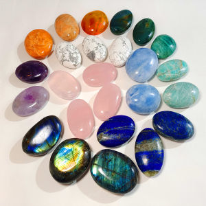 Dark Purple Worry Stones & Reiki Healing Crystals: Stress Relief Energy Ornaments