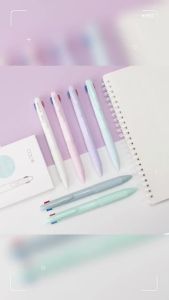 6-Pack Multicolor Ballpoint Pens 0.5mm Four-In-One Colored Pens Macaron Multi-color Pens Mixed Ink Four-Color Ballpoint Pens
