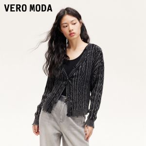 Vero Moda | Jacquard Ripped Aged Retro Women Sweater