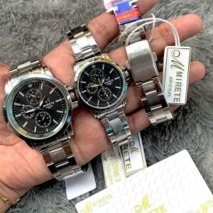 Jam Tangan Couple Pria Dan Wanita Tahan Air Tali Rantai Stainlees Stell Murah Realpict Model Simple Elegan Mewah Kekinian Tahan Air || Jam Tangan Couple/Pasangan Terlaris dan Murah Bisa Cod