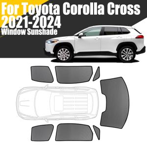 Custom Magnetic Car Window Sunshade For Toyota Corolla Cross 2021 - 2024 Curtain Mesh Front Windshield 2022 2023