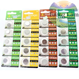 Pin Lithium dạng cúc áo(coin cell) Tianqiu CR series CR1220 CR1616 CR1620 CR1632 CR2032 CR2025