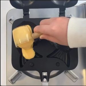 เครื่องทำวาฟเฟิลเค้กรูปปลา เครื่องทำวาฟเฟิลเค้กรูปปลาแบบใช้ซ้ำได้สำหรับทำอาหารที่บ้าน