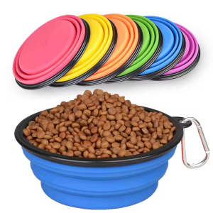 Collapsible Dog Pet Folding Silicone Bowl Outdoor Travel Portable Puppy Food Container Feeder Dish Bowl Pet supplies