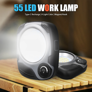 Rechargeable LED/COB Camping Lantern500LM Stepless DimmingWaterproof Lamp w/ Hook & Magnet for Hiking Camping Home Emergency