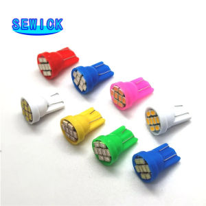 1000 Bóng Đèn LED DC 12V T10 Không Phân Cực 8 SMD 1206 3020 194 168 Cho Máy Chơi Pinball - Trắng Đỏ Xanh Dương Xanh Lá Vàng
