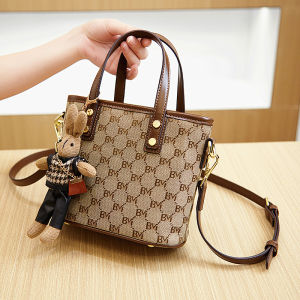 Trendy Autumn Winter Bucket Bag Womens Crossbody Shoulder Handbag Vegetable Basket Multifunctional Fashionable PVC Material