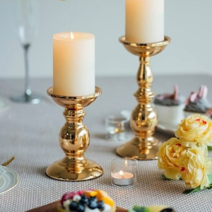 European retro candle holder Metal roman column iron candlestick Home party wedding decoration
