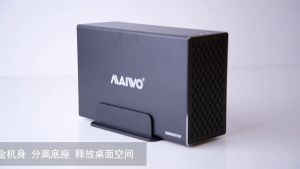 MAIWO HDD Enclosure 2bay RAID 3.5inch SATA Hard Drive Casing Type C 10Gbps with Hardware RAID0/1/JBOD/Large Aluminum SATA Case Compatible Hard Drives to 20TBx2 UASP Power Supply36W