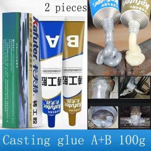 Lem AB Epoxy Super Kuat Penambal Besi Metal Tahan Panas Multifungsi Industrial Repair Glue [BISA BAYAR DITEMPAT]