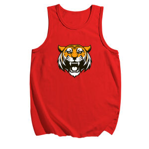 Red Cotton Sporty Vest Plush Pure Cotton Casual Summer Youth Fashion round Neck Sweat Vest for Men And Women New Year Gift