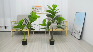 【Stok Sedia】Tumbuhan Tiruan Beringin Tinggi 85/95CM / Pohon Buatan/Pokok /Tumbuhan Tiruan/Ficus lyrata Tiruan/Pokok Ficus /Tumbuhan Hiasan untuk Hiasan Pejabat Rumah Dalaman