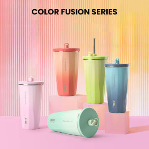 Tyeso Insulated Tumbler With lid And Straw Stainless Steel Tumblers Travel Coffee Mug Thermal Cup Summer Super Cooler Cup