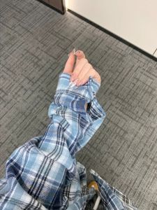 Áo Sơ Mi Kẻ Caro Phong Cách Mỹ Vintage Dành Cho Nữ Dáng Rộng Tay Dài Cổ Polo Thời Trang Thu Đông Áo Khoác Ngoài Hợp Thời Trang