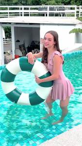Inflatable Swim Ring Inflatable PVC Swimming Pool Ring Leakproof Blow Up Swim Tube Pool Floats Summer Beach Water Amusements