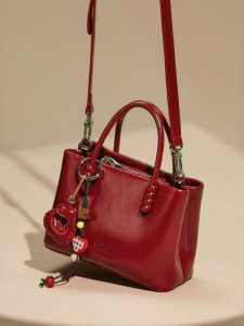 Josiny | Wedding Casual Commuter Korean Style Red Solid Handbag and Crossbody Bag