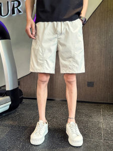 Quick Dry Sporty Ice Silk Shorts Mens Summer Loose Fitness American mid Length Shorts Youth Popular Casual Straight Leg Shorts