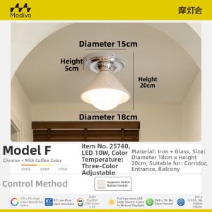 FANCY LAMP CLUB | Balcony Entrance Modern Creamy Style Vintage Ceiling Light