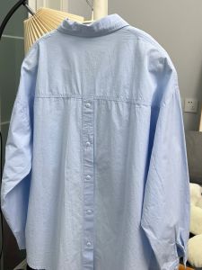 Pure Cotton Long Sleeve Shirt Womens Thin Design Sense Loose Front And Back Buttons Student Top Autumn Fashion Korean Style