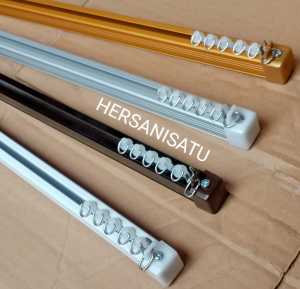 Promo Batang Kotak Alkan Gorden Rell Vitrace Oval Gordyn Rollet Tirai Jendela Pintu Kamar mandi