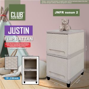 LEMARI PLASTIK SERBAGUNA RAK BUKU CLUB FLIP SUSUN 2 [CLBBOX]